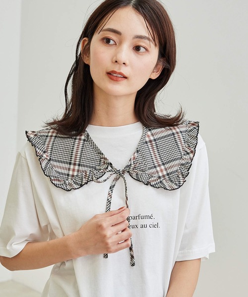 ROPE' PICNIC(ロペピクニック)の「【2WAY】チェックフリルつけ衿(その他雑貨・レディース・ブラック系その他/ベージュ系その他・FREE)」の12枚目の写真