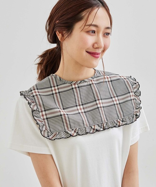 ROPE' PICNIC(ロペピクニック)の「【2WAY】チェックフリルつけ衿(その他雑貨・レディース・ブラック系その他/ベージュ系その他・FREE)」の10枚目の写真