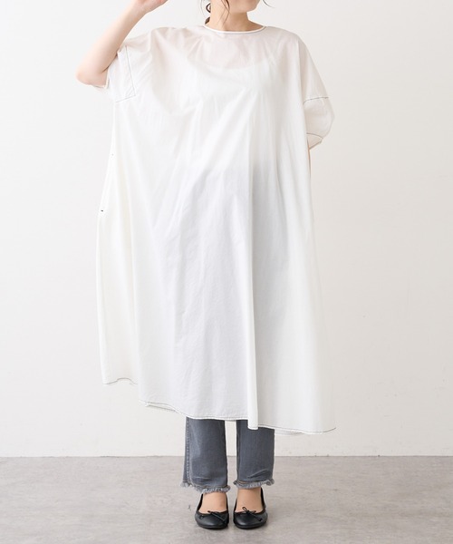 PUAL CE CIN（ピュアルセシン）の「タイプライター配色ステッチワンピース（ワンピース・レディース・ブラウン/イエロー/アイボリー/スミクロ・FREE）」の15枚目の写真