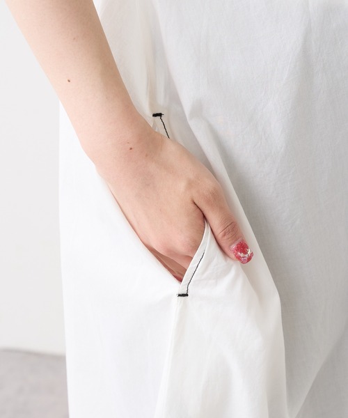 PUAL CE CIN（ピュアルセシン）の「タイプライター配色ステッチワンピース（ワンピース・レディース・ブラウン/イエロー/アイボリー/スミクロ・FREE）」の14枚目の写真