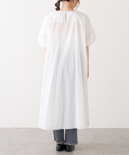 PUAL CE CIN（ピュアルセシン）の「タイプライター配色ステッチワンピース（ワンピース・レディース・ブラウン/イエロー/アイボリー/スミクロ・FREE）」の19枚目の写真