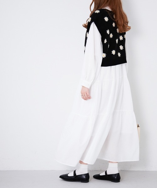 Heather（ヘザー）の「アソートベストツキワンピース　959865（ワンピース・レディース・ブラック系その他/ブラック系その他2/グリーン系その他・FREE）」の2枚目の写真