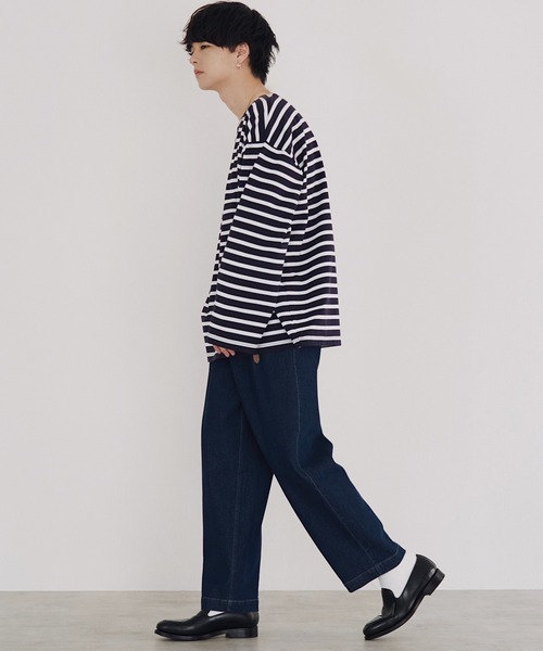 WYM LIDNM(ウィム バイ リドム)の「RAYON STRAIGHT TROUSERS(その他パンツ・メンズ・ホワイト/チャコールグレー/ワンウォッシュ・S/M/L)」の10枚目の写真