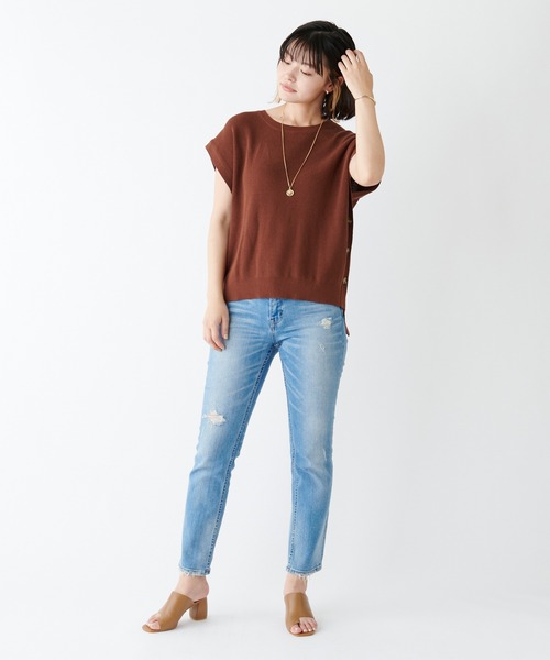 COLLAGE GALLARDAGALANTE(コラージュガリャルダガランテ)の「【OT】ヒールトングミュールサンダル(サンダル・レディース・ブラック/キャメル・37/38/36)」の8枚目の写真