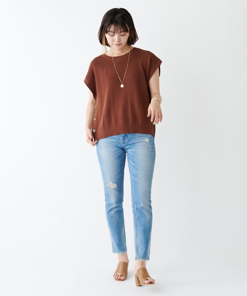 COLLAGE GALLARDAGALANTE(コラージュガリャルダガランテ)の「【OT】ヒールトングミュールサンダル(サンダル・レディース・ブラック/キャメル・37/38/36)」の9枚目の写真