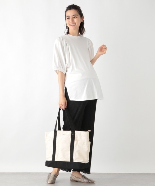LEPSIM(レプシィム)の「マタニティ/ヨウリュウプリーツパンツ 957829(マタニティウェア/グッズ・レディース・ブラック/ブラウン/グレイッシュベージュ・FREE)」の16枚目の写真