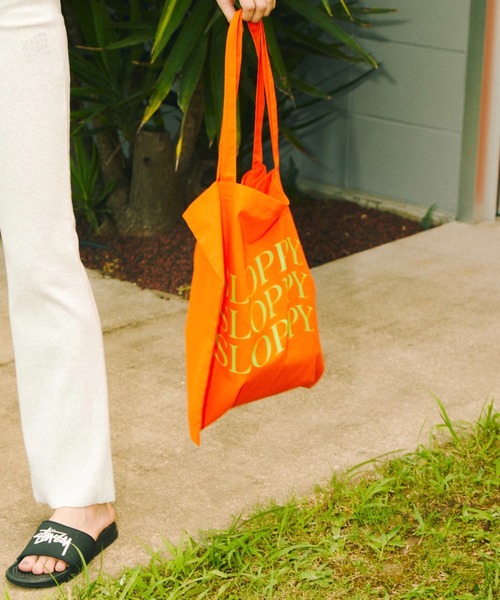 WHO'S WHO gallery（フーズフーギャラリー）の「【SLOPPY/スロッピー】トートBAG（トートバッグ・レディース・オレンジ/サックスブルー/グリーン/レモンイエロー/ライム/ピンク/ネイビー/ブラック/パープル・FREE）」の16枚目の写真