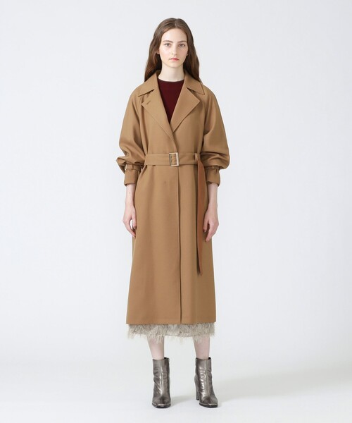 LOVELESS（ラブレス）の「ベージュフリルヨーク オーバーコート