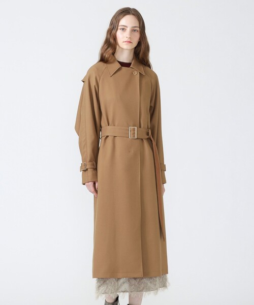 LOVELESS（ラブレス）の「ベージュフリルヨーク オーバーコート