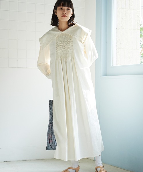 bulle de savon　ビュルデサボン　レースジレ付き　ワンピース　ロング AMBIDEX Store ○〇 60sローン lace ワンピース(F クロ): bulle