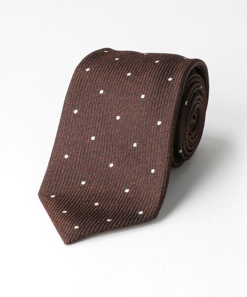 ＜green label relaxing＞VIN/TWL 8.0cm ドット ネクタイ