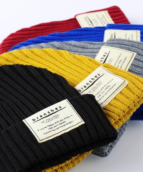 BRANSHES（ブランシェス）の「シンプルニット帽（ニットキャップ/ビーニー・キッズ・ブラック/グレー/レッド/ブルー/マスタード・S/L/M）」の16枚目の写真