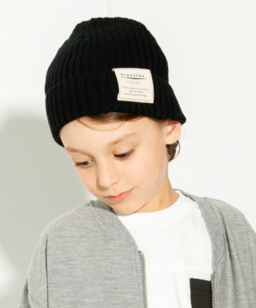 BRANSHES（ブランシェス）の「シンプルニット帽（ニットキャップ/ビーニー・キッズ・ブラック/グレー/レッド/ブルー/マスタード・S/L/M）」の11枚目の写真