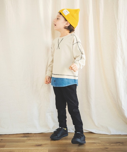 BRANSHES（ブランシェス）の「シンプルニット帽（ニットキャップ/ビーニー・キッズ・ブラック/グレー/レッド/ブルー/マスタード・S/L/M）」の18枚目の写真