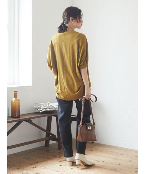 Green　Parks（グリーンパークス）の「・ヒネリカナグスクエアショルダー＊（トートバッグ・レディース・ベージュ/パイソン/ブラウン・FREE）」の5枚目の写真