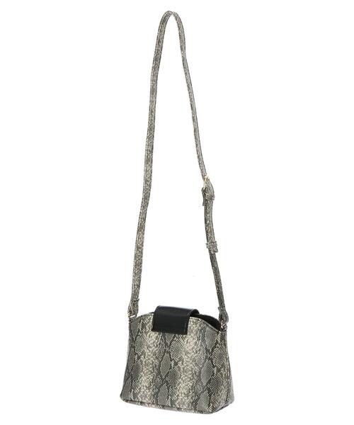 Green　Parks（グリーンパークス）の「・ヒネリカナグスクエアショルダー＊（トートバッグ・レディース・ベージュ/パイソン/ブラウン・FREE）」の6枚目の写真