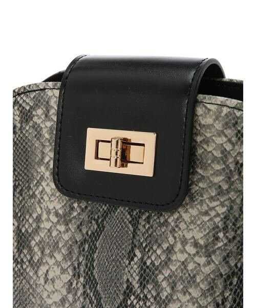 Green　Parks（グリーンパークス）の「・ヒネリカナグスクエアショルダー＊（トートバッグ・レディース・ベージュ/パイソン/ブラウン・FREE）」の15枚目の写真