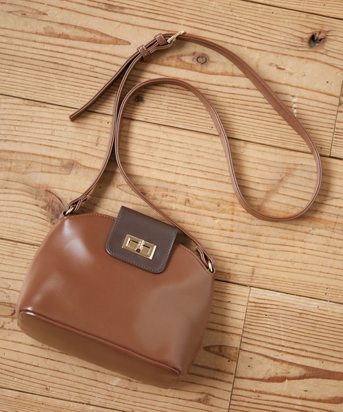 Green　Parks（グリーンパークス）の「・ヒネリカナグスクエアショルダー＊（トートバッグ・レディース・ベージュ/パイソン/ブラウン・FREE）」の2枚目の写真