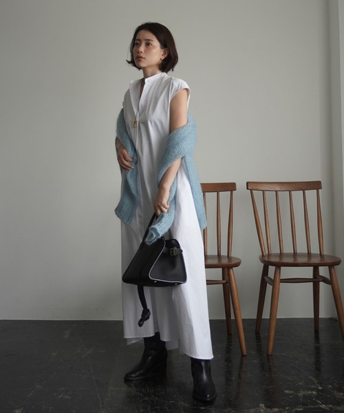 びすびす♡ 新品♡ ETRE TOKYO テントラインシャツワンピース No one knows シャツワンピース ストライプ柄テントライン