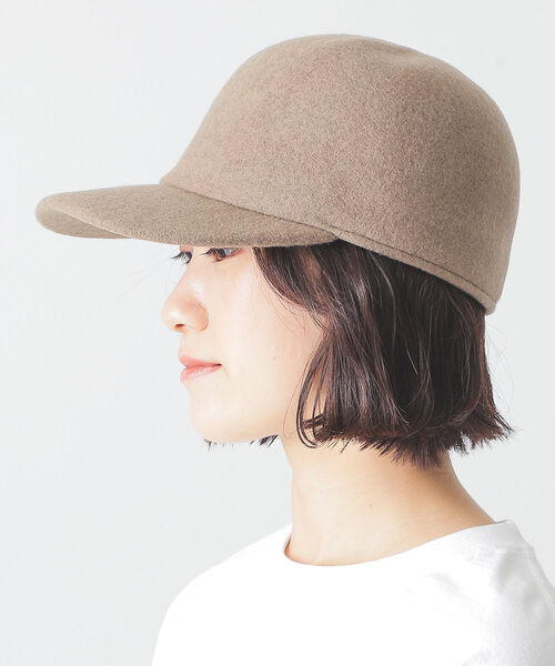 BEAMS LIGHTS(ビームスライツ)の「BEAMS LIGHTS / ウール キャップ(キャップ・レディース・ブラック/ベージュ/ネイビー・ONE SIZE)」の3枚目の写真