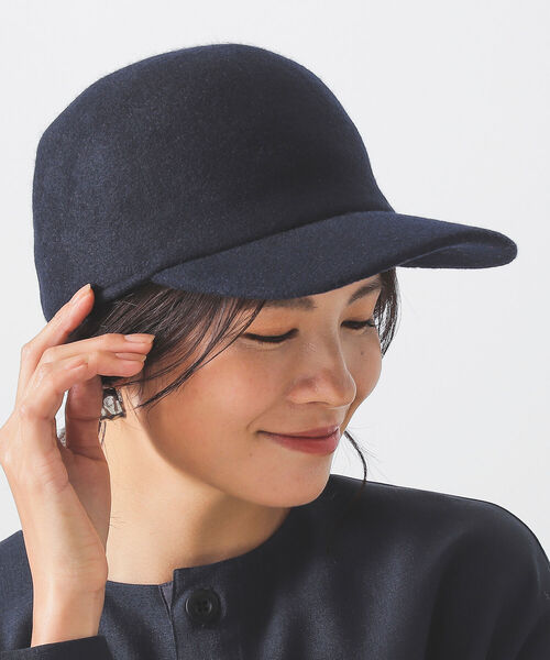 BEAMS LIGHTS(ビームスライツ)の「BEAMS LIGHTS / ウール キャップ(キャップ・レディース・ブラック/ベージュ/ネイビー・ONE SIZE)」の1枚目の写真