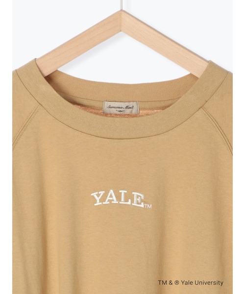Samansa Mos2（サマンサ モスモス）の「【YALE UNIV．】ミニロゴ刺繍Tシャツ（Tシャツ/カットソー・レディース・ネイビー/カーキ/イエロー/キナリ・ﾌﾘ-）」の8枚目の写真