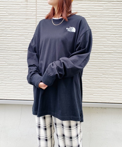 THE NORTH FACE(ザノースフェイス)の「THE NORTH FACE(ザ・ノースフェイス)/COMFY ロングスリーブTEE ロンT(Tシャツ/カットソー・レディース・ホワイト/ブラック・M/L/XL/XXL)」の4枚目の写真