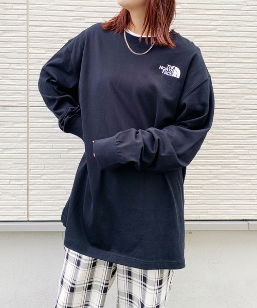 THE NORTH FACE(ザノースフェイス)の「THE NORTH FACE(ザ・ノースフェイス)/COMFY ロングスリーブTEE ロンT(Tシャツ/カットソー・レディース・ホワイト/ブラック・M/L/XL/XXL)」の9枚目の写真