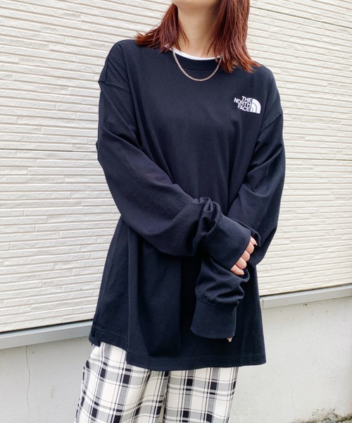 THE NORTH FACE(ザノースフェイス)の「THE NORTH FACE(ザ・ノースフェイス)/COMFY ロングスリーブTEE ロンT(Tシャツ/カットソー・レディース・ホワイト/ブラック・M/L/XL/XXL)」の14枚目の写真
