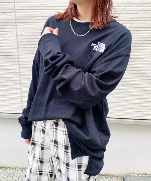 THE NORTH FACE(ザノースフェイス)の「THE NORTH FACE(ザ・ノースフェイス)/COMFY ロングスリーブTEE ロンT(Tシャツ/カットソー・レディース・ホワイト/ブラック・M/L/XL/XXL)」の10枚目の写真