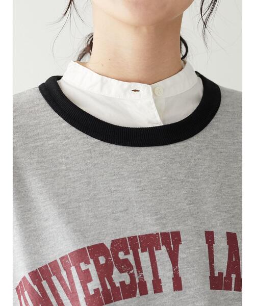 SEVENDAYS=SUNDAY（セブンデイズサンデイ）の「ミニ裏毛カレッジプリントベスト　＊（ベスト・レディース・アイボリー/モカ/グレー系その他・MEDIUM/LARGE）」の12枚目の写真