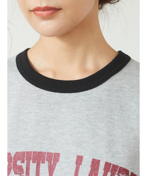 SEVENDAYS=SUNDAY（セブンデイズサンデイ）の「ミニ裏毛カレッジプリントベスト　＊（ベスト・レディース・アイボリー/モカ/グレー系その他・MEDIUM/LARGE）」の20枚目の写真