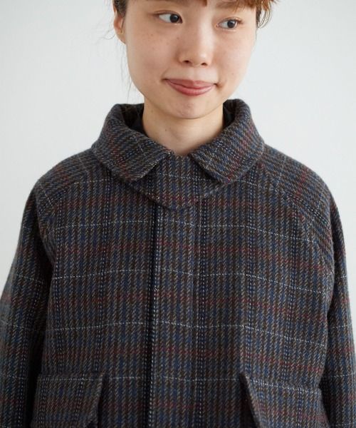 chambre de charme(シャンブルドゥシャーム)の「cdc リサイクルウール先染め ショートブルゾン(ブルゾン・レディース・クリーム/チョコ・FREE)」の22枚目の写真