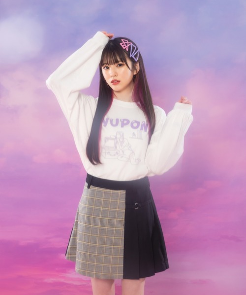 ゆな　プリーツスカート 他 ニューエラ NE 【紺野ゆりコラボ】一体型ペチパンツ付プリーツスカート