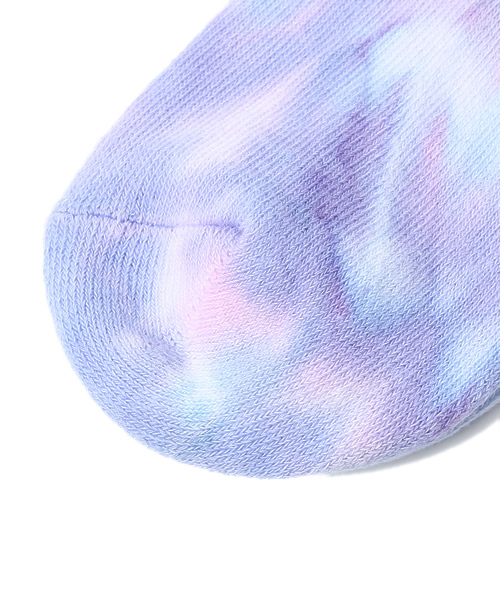 WEGO(ウィゴー)の「WEGO/タイダイパイルソックス(ソックス/靴下・レディース・ライトパープル/イエロー・FREE)」の4枚目の写真