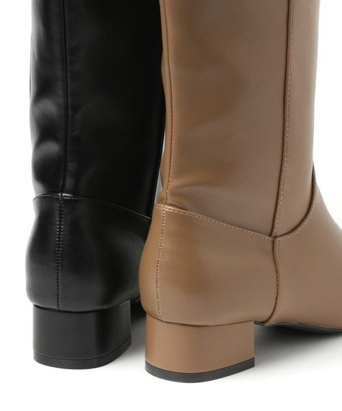 niko and...（ニコアンド）の「オリジナルローヒールロングブーツ（ブーツ・レディース・ブラック/ベージュ・MEDIUM/LARGE）」の11枚目の写真