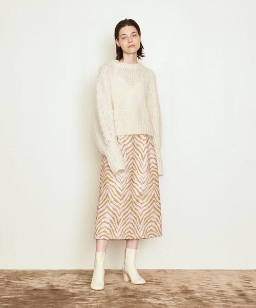 AEWEN MATOPH(イウエン マトフ)の「<AEWEN MATOPH(イウエン マトフ)>ゼブラ/ジャカード セミタイトスカート(スカート・レディース・ベージュ・36/34/38)」の5枚目の写真
