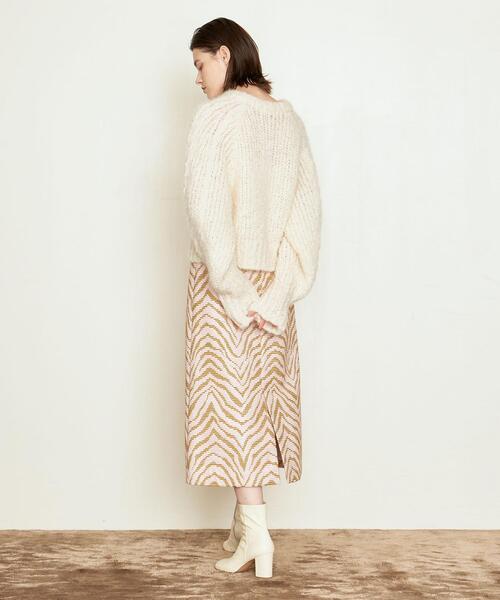 AEWEN MATOPH(イウエン マトフ)の「<AEWEN MATOPH(イウエン マトフ)>ゼブラ/ジャカード セミタイトスカート(スカート・レディース・ベージュ・36/34/38)」の7枚目の写真