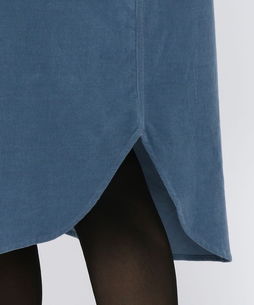 Petit Honfleur（プチオンフルール）の「細コールシャツワンピース（シャツワンピース・レディース・グレー/ブルー・9号/11号/13号）」の4枚目の写真