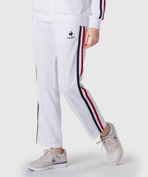 le coq sportif(ルコックスポルティフ)の「トラックジャージロングパンツトラックジャージロングパンツ レディース ウェア ロングパンツ ボトムス スポーツウェア(その他パンツ・レディース・ブラック/ネイビー/ホワイト・XL/S/M/L)」の1枚目の写真