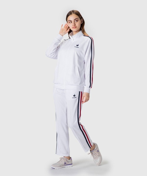 le coq sportif(ルコックスポルティフ)の「トラックジャージロングパンツトラックジャージロングパンツ レディース ウェア ロングパンツ ボトムス スポーツウェア(その他パンツ・レディース・ブラック/ネイビー/ホワイト・XL/S/M/L)」の4枚目の写真