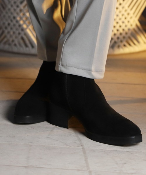 G.O.C（ジーオーシー）の「ヒールブーツ エナメル / スウェード / スムース 3タイプ（ブーツ・メンズ・ブラック/ブラック系その他/ブラック系その他3・MEDIUM/LARGE）」の3枚目の写真
