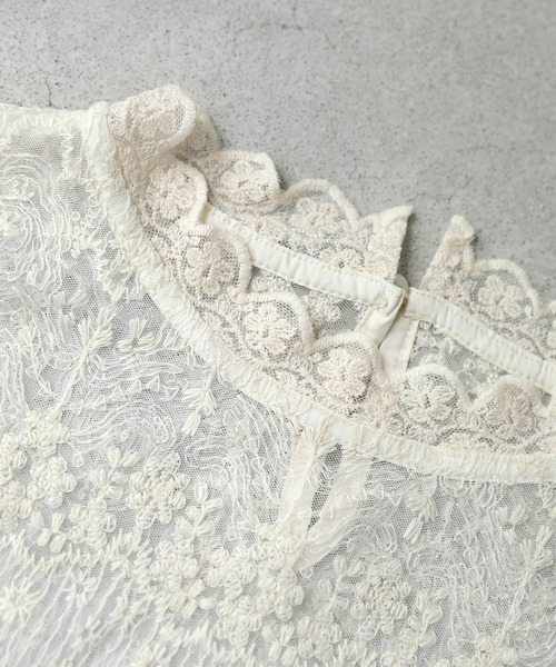 cawaii（カワイイ）の「上手く肌を隠したい日の総レースインナーハイネックトップス（Tシャツ/カットソー・レディース・アイボリー・FREE）」の12枚目の写真