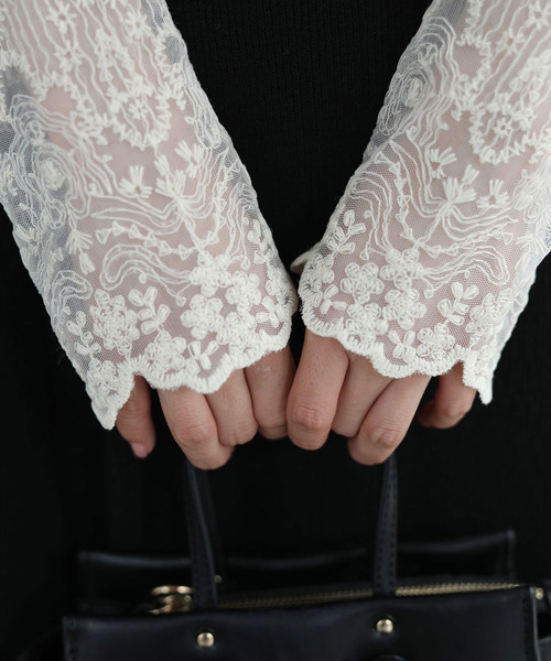 cawaii（カワイイ）の「上手く肌を隠したい日の総レースインナーハイネックトップス（Tシャツ/カットソー・レディース・アイボリー・FREE）」の13枚目の写真