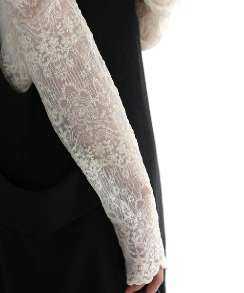 cawaii（カワイイ）の「上手く肌を隠したい日の総レースインナーハイネックトップス（Tシャツ/カットソー・レディース・アイボリー・FREE）」の15枚目の写真