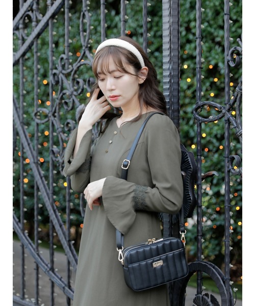 Areeam（アリーム）の「ウォレットショルダーバッグ（ショルダーバッグ・レディース・ミント/ブラック/ベージュ/アイボリー/ピンク/キャメル・FREE）」の16枚目の写真