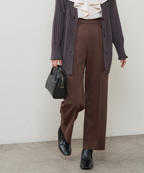 natural couture（ナチュラルクチュール）の「長さ変えれるきれいめカットパンツ（その他パンツ・レディース・ブラック/ベージュ/グリーン/ブラウン・FREE）」の3枚目の写真