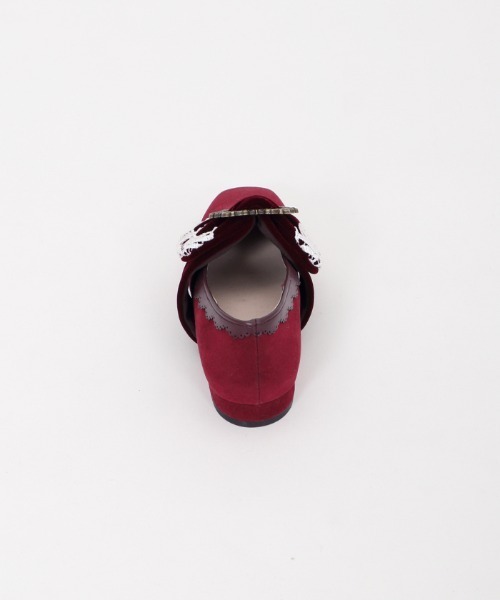 axes femme（アクシーズファム）の「ベロアリボンバレエシューズ（バレエシューズ・レディース・ワイン/ブラック・MEDIUM/LARGE）」の4枚目の写真