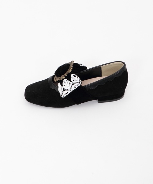 axes femme（アクシーズファム）の「ベロアリボンバレエシューズ（バレエシューズ・レディース・ワイン/ブラック・MEDIUM/LARGE）」の12枚目の写真