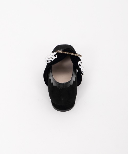 axes femme（アクシーズファム）の「ベロアリボンバレエシューズ（バレエシューズ・レディース・ワイン/ブラック・MEDIUM/LARGE）」の13枚目の写真